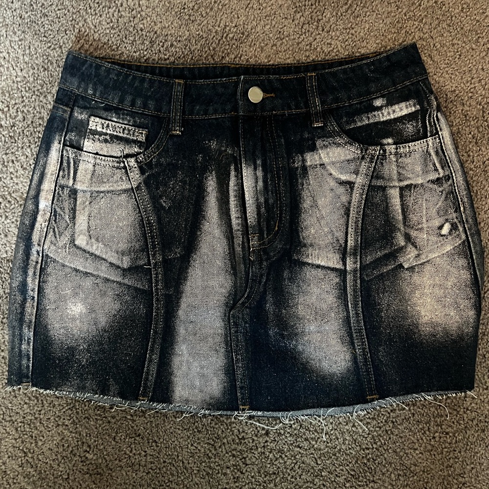 Cider Blue Mini Skirt Casual Denim NWOT